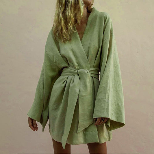 Veste Kimono Kaki pour Femme
