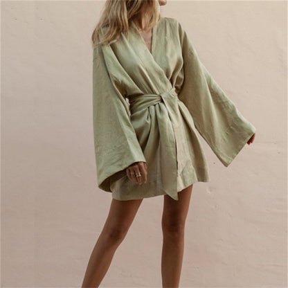 Veste Kimono Kaki pour Femme