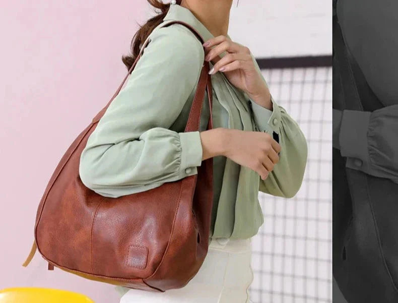 Sac a main femme vintage en cuir souple - Elegant et pratique