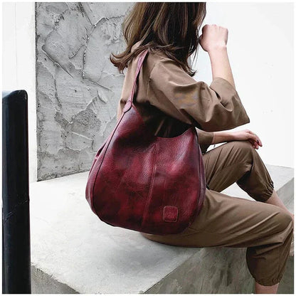 Sac a main femme vintage en cuir souple - Elegant et pratique