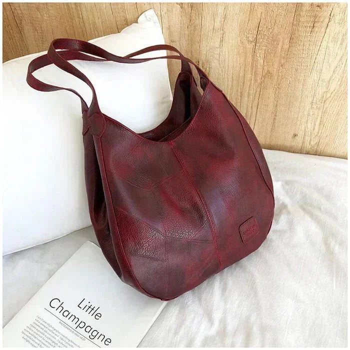 Sac a main femme vintage en cuir souple - Elegant et pratique
