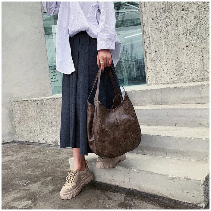 Sac a main femme vintage en cuir souple - Elegant et pratique