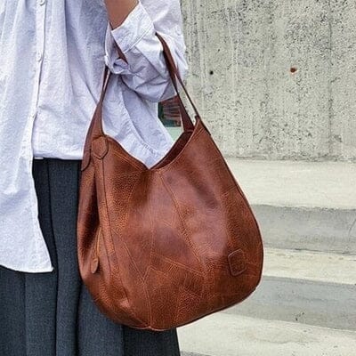 Sac a main femme vintage en cuir souple - Elegant et pratique
