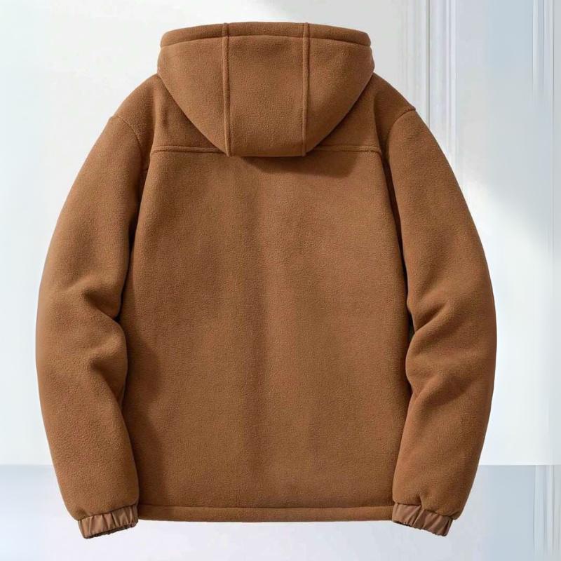 Veste d’Hiver en Polaire Premium pour Homme – Capuche et Poches à Fermeture Éclair