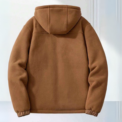 Veste d’Hiver en Polaire Premium pour Homme – Capuche et Poches à Fermeture Éclair