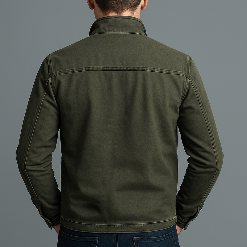 Men's cotton jacket vintage style - Zipped and casual