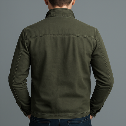 Men's cotton jacket vintage style - Zipped and casual