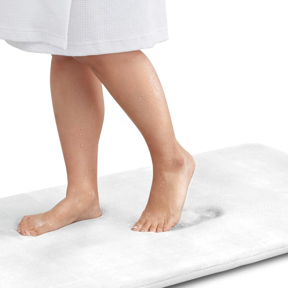 Tapis de Bain en Mousse à Mémoire de Forme Luxe Premium – Tapis de Salle de Bain Antidérapant à Séchage Rapide, Doux et Confortable pour Douche et Baignoire