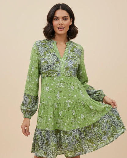 Robe Mini Fleurie Femme – Élégance Boho-Chic à Volants