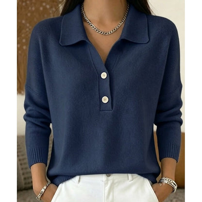 Pull femme boutonne a col raffine - Chic et confortable