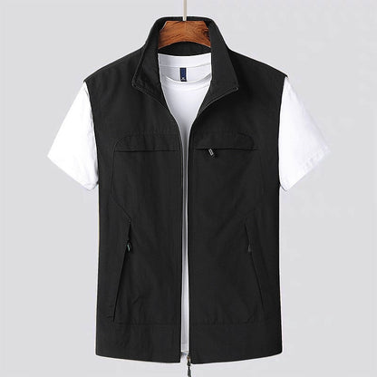 Gilet Zippé Sans Manches Léger et Respirant pour Homme – Vêtement d'Extérieur Polyvalent pour Voyage et Activités de Plein Air