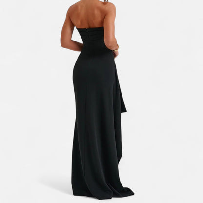 Robe bustier fendue pour femme – Style glamour contemporain, audacieux et élégant pour une soirée élégante