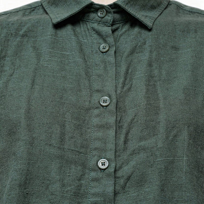 Blouse Oversize en Coton-Lin – Haut Femme à Manches Longues Décontracté